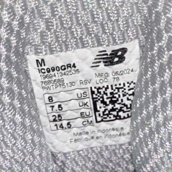 Pre-owned New Balance Kids' Black and Gray 999v4 Sneakers - Picture 10 of 14